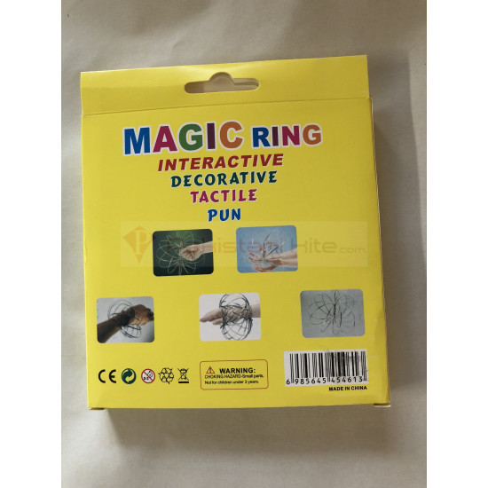 Magic Flow Ring Kinetic Spring Toy - 3D Shaped Sculpture Ring Stress Reducer 
