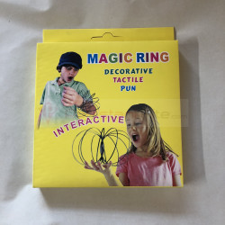 Magic Flow Ring Kinetic Spring Toy - 3D Shaped Sculpture Ring Stress Reducer 